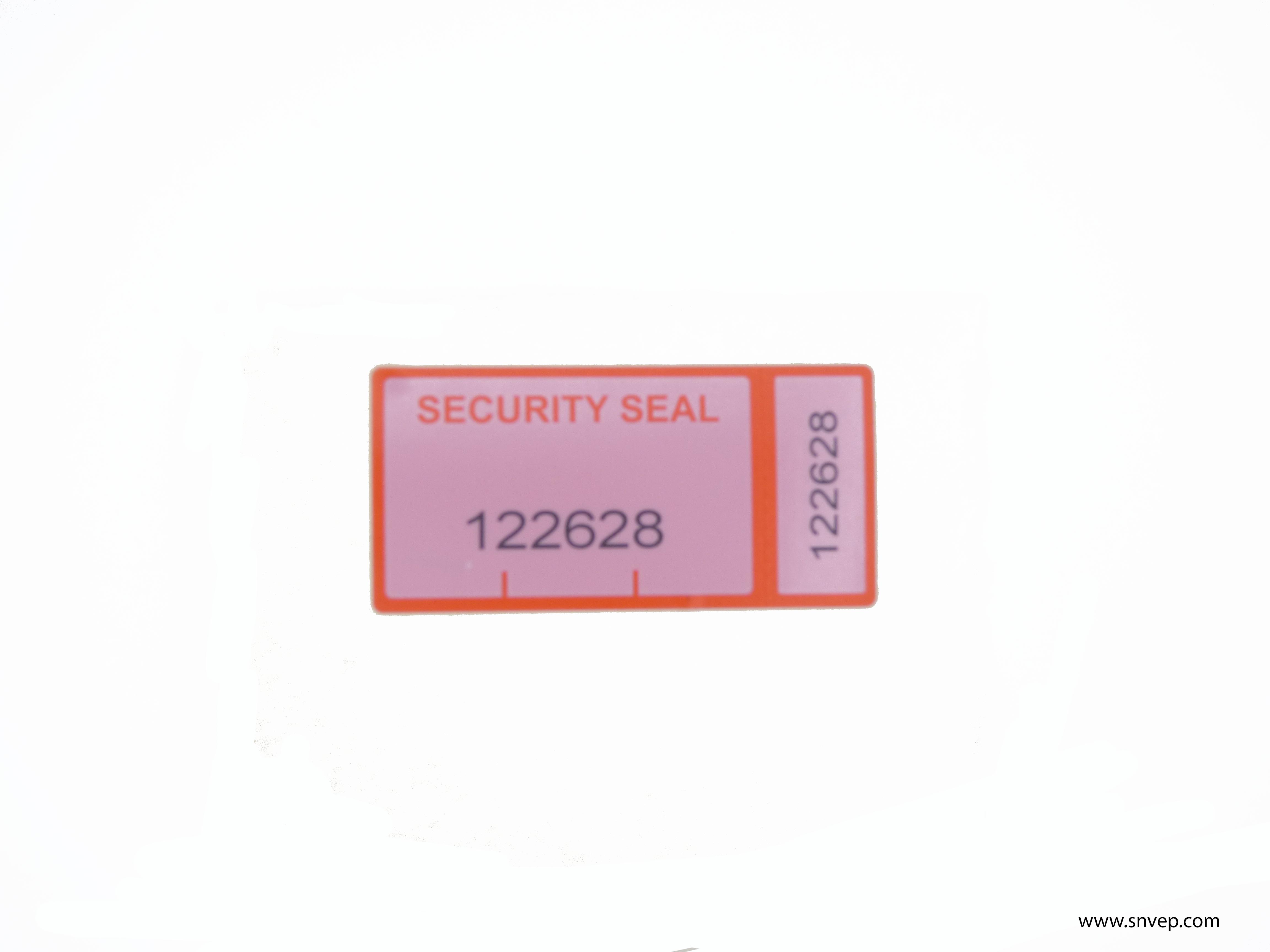 Aircraft security seal 9848R 